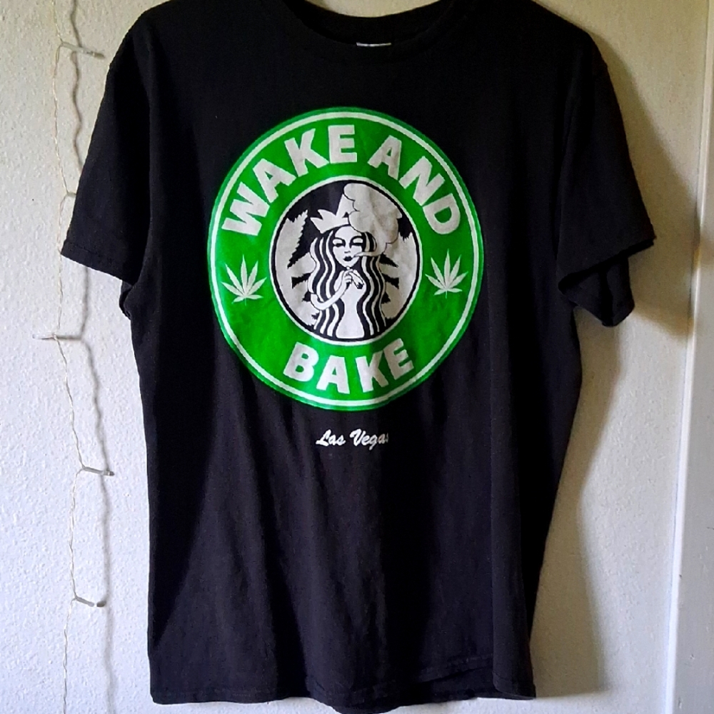 Black Wake and Bake T-Shirt